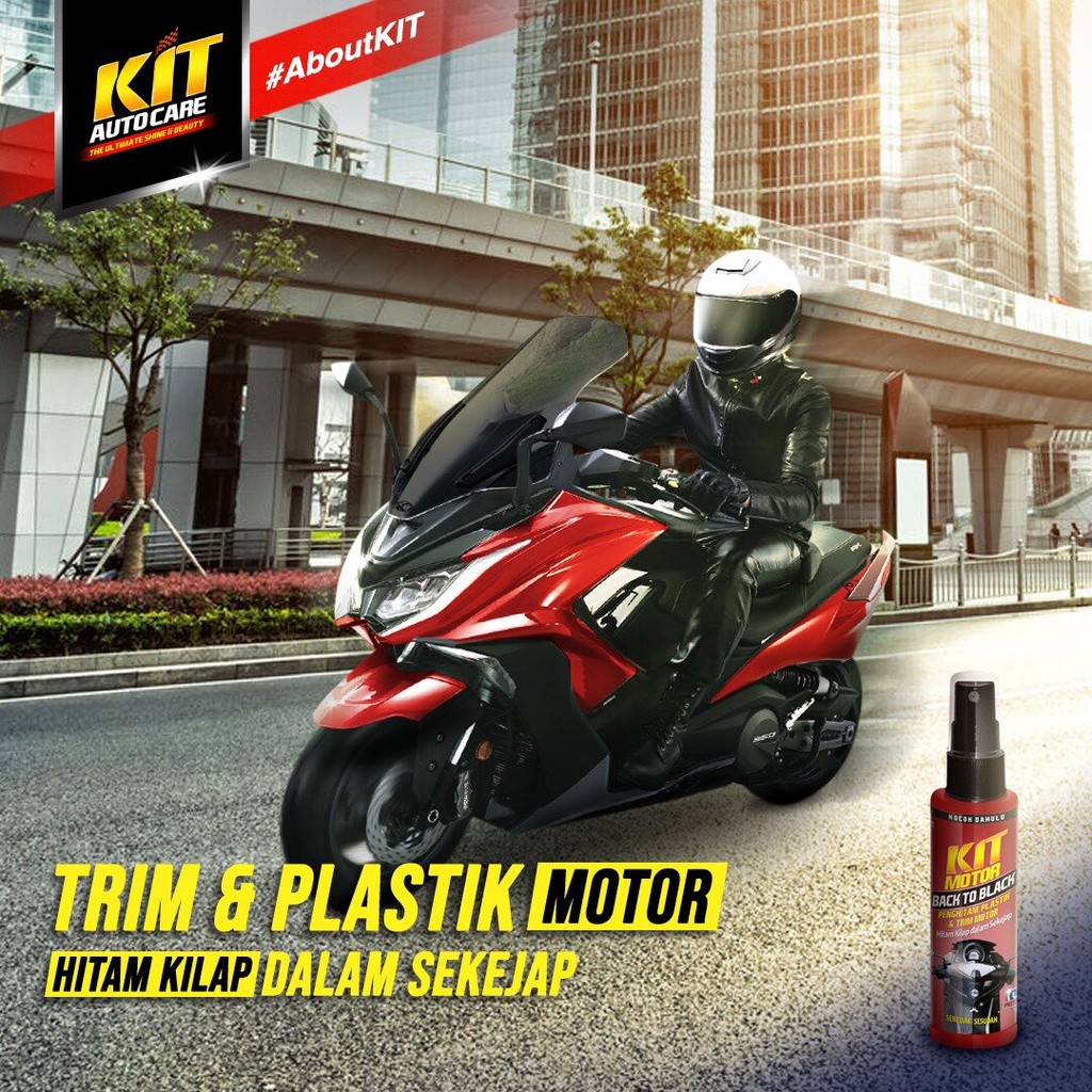 Kit Motor Back To Black Trim Restorer Penghitam Body Kasar Dashboard Motor Dan Mobil