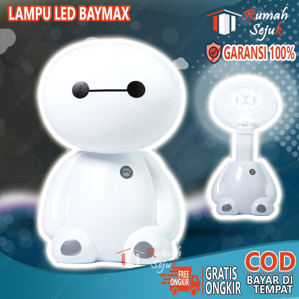 RS - Lampu Baymax kartun Tidur Belajar Baca Mini Reading Cartoon Unik Lucu Anak RS-05785