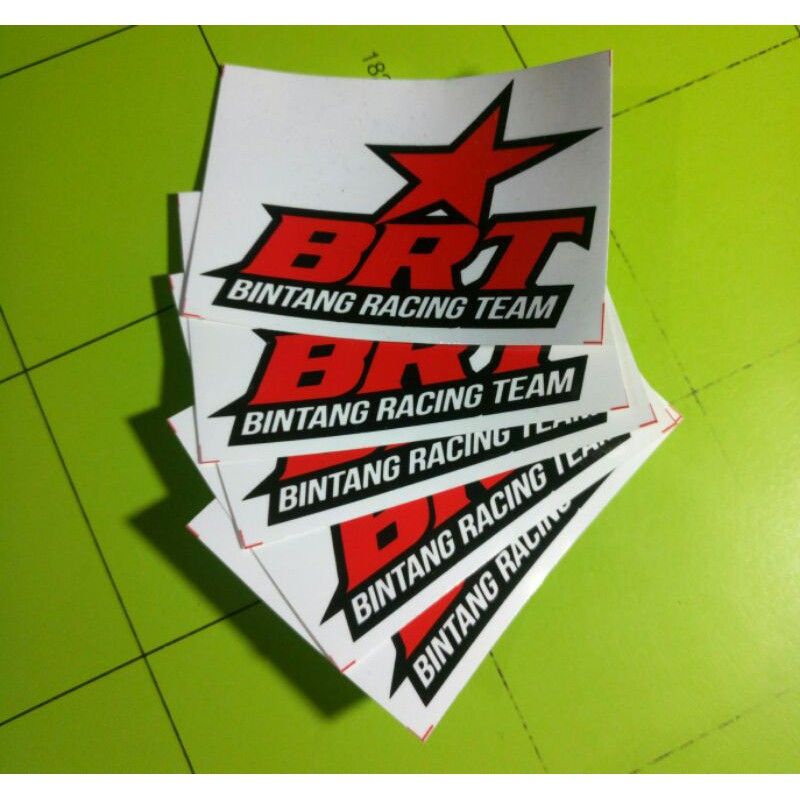 Stiker Logo Sponsor Pack Vinly Putih Isi 20-25 pcs