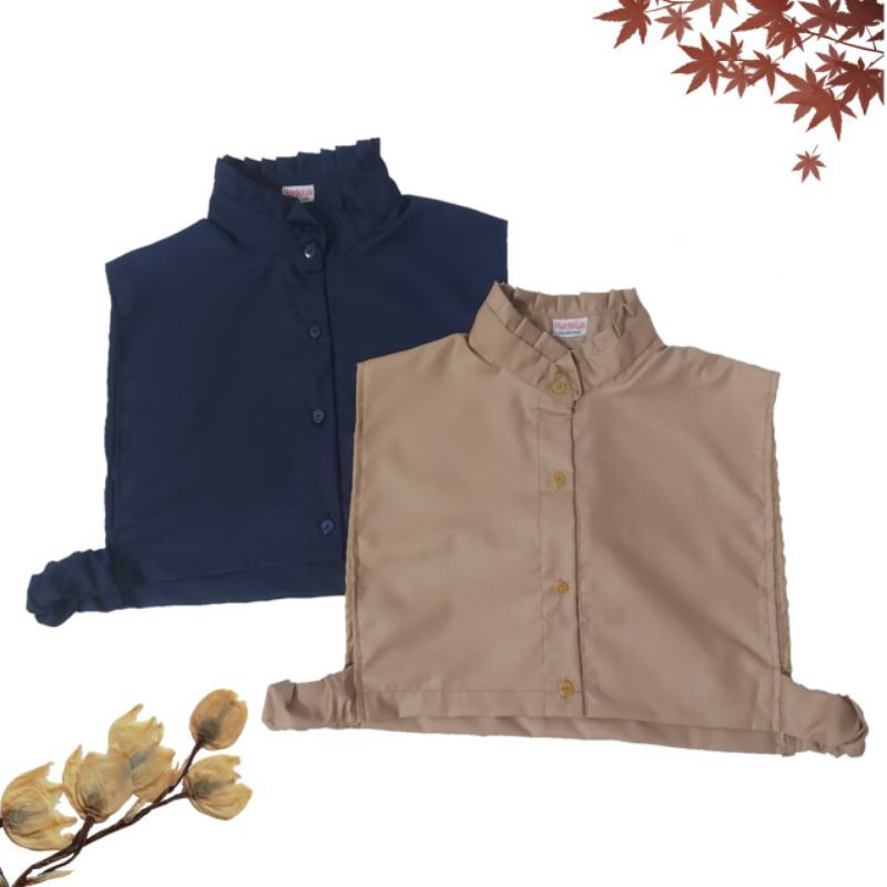 Fake Collar Manset Leher Bahan Katun Teratai