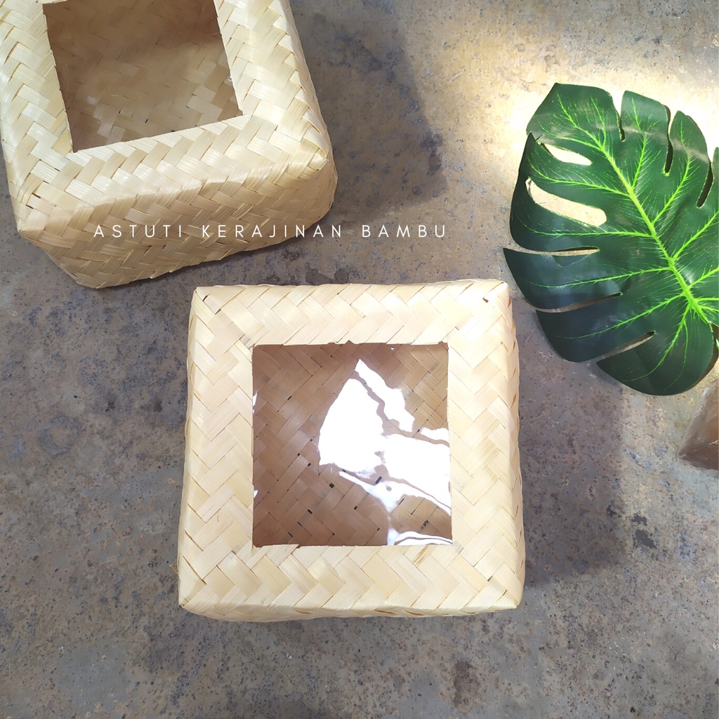 BESEK BLICING 18 x 18 x 8 cm BLICING / Besek bambu / besek gudeg / besek jogja / hampers