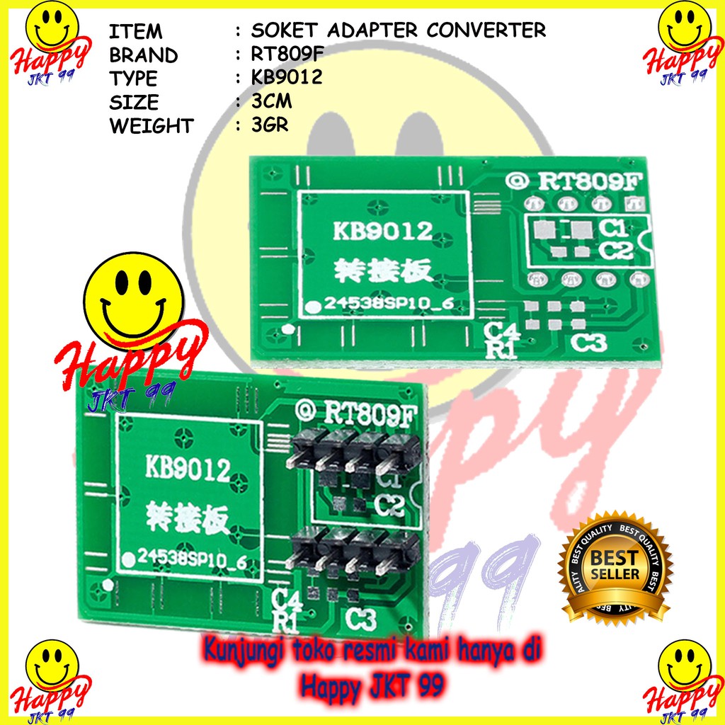 [ HAPPY JKT 99 ] ADAPTER SOKET SOCKET CONVERTER KONVERTER KB9012 KB 9012 RT809F