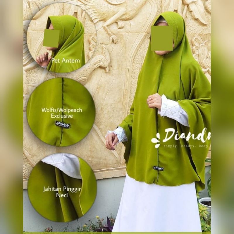 DiandraHijab XL pet Wolfis
