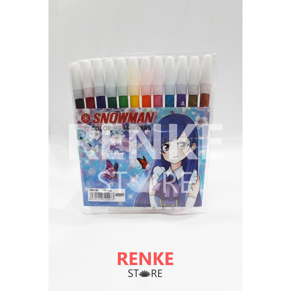 

Spidol Snowman 12 Warna - Coloring Markers