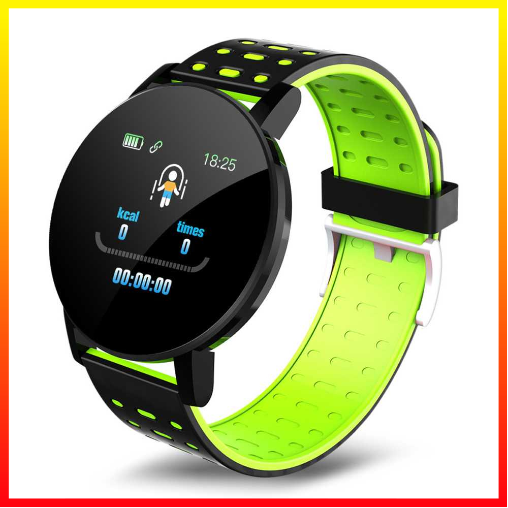 Jam Tangan Smartwatch Sport Fitness Tracker Heart Rate Phone Notification IP67 Waterproof - SKMEI 119 Plus - EMSM1QBK