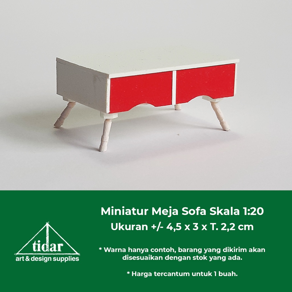 

[MR] HR - Miniatur Maket Meja Sofa Skala 1:20 - Meja Ruang Tamu Minimalis