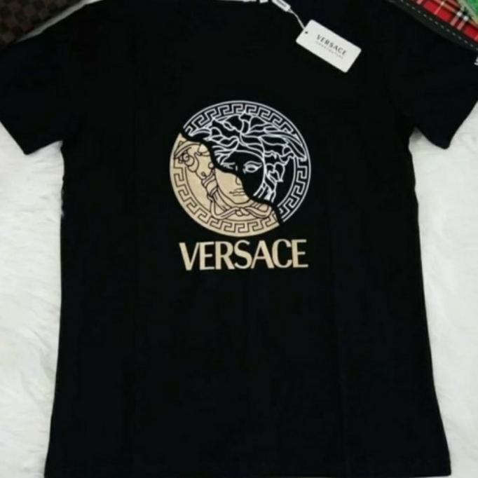 KAOS BAJU FASHION BRANDED PRIA WANITA VERSACE HALF COMBED 30S