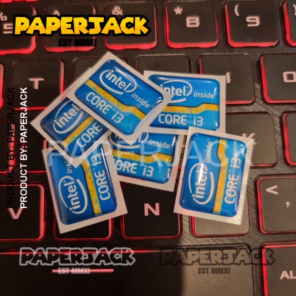 Jual Stiker Intel I Gen Emblem Stiker Resin Lentur Waterproof Satuan