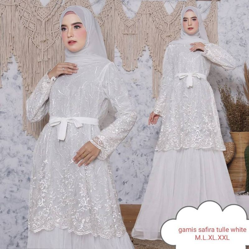safira tulle premiumputih