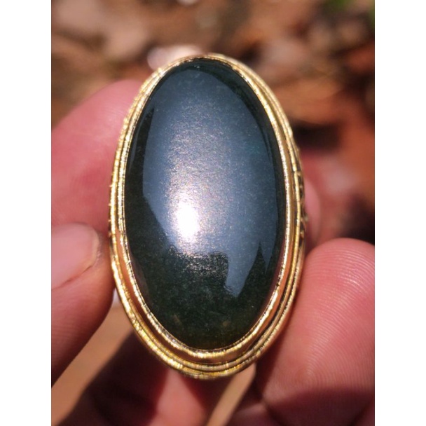 Cincin Batu Akik JADEITE JADE GIOK NABIRE PAPUA Asli batuan alam bukan sintetis dyed pirus yaman bac