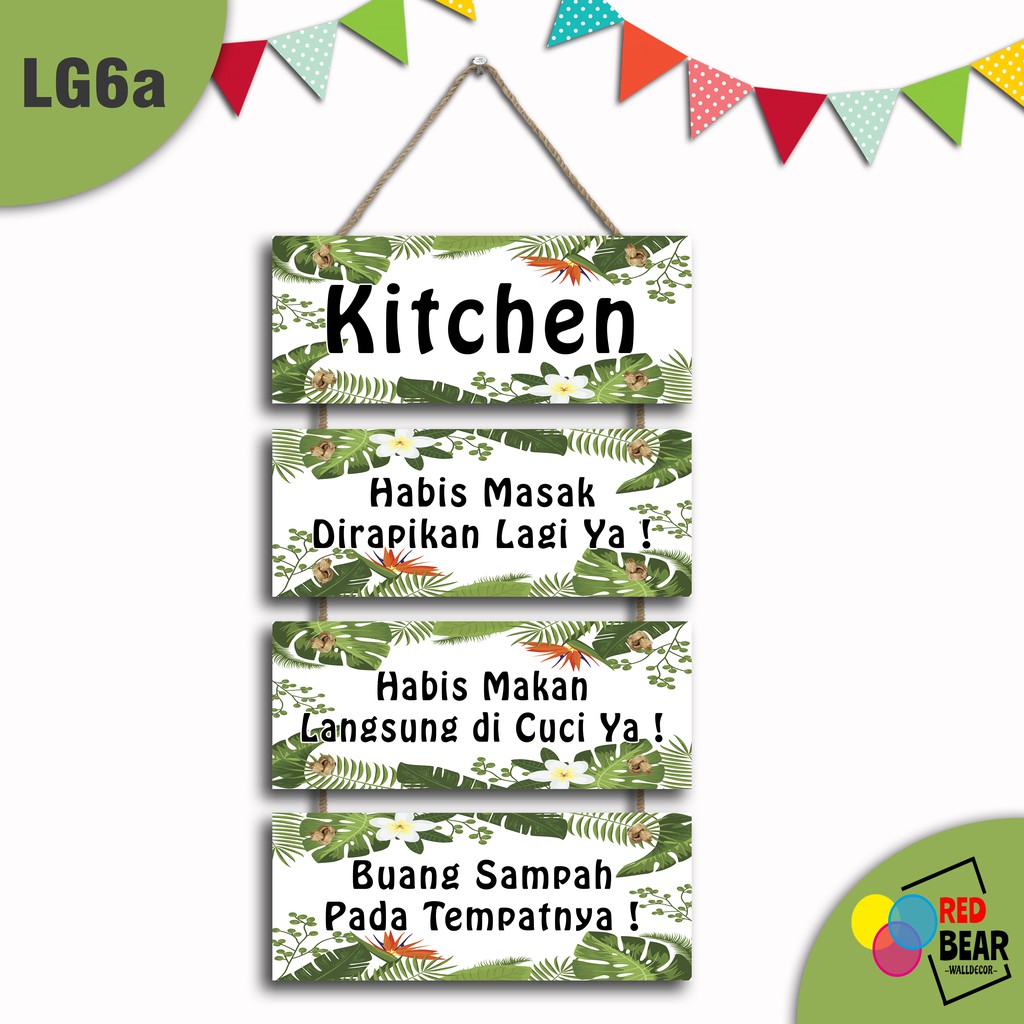 Red Bear Walldecor Gantungan Kitchen 4 Susun Hiasan Dinding Pajangan Dinding Lg6 Shopee Indonesia