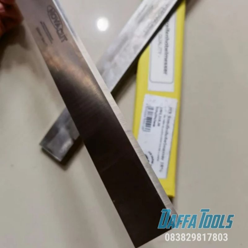 

Mata Pisau Planer HSS 410 ORI NOVACUT GERMANY Pisau Pasah Sugu Ketam Serut KayuSize 410 x 30 x 3 mm