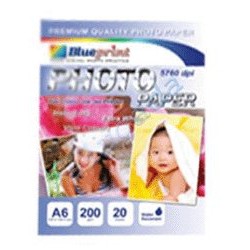 

Blueprint Photo Paper (BP-GPA6200) - A6, 20 Sheet, 200 Gsm, Cast Coating, Glossy, Water Resistant