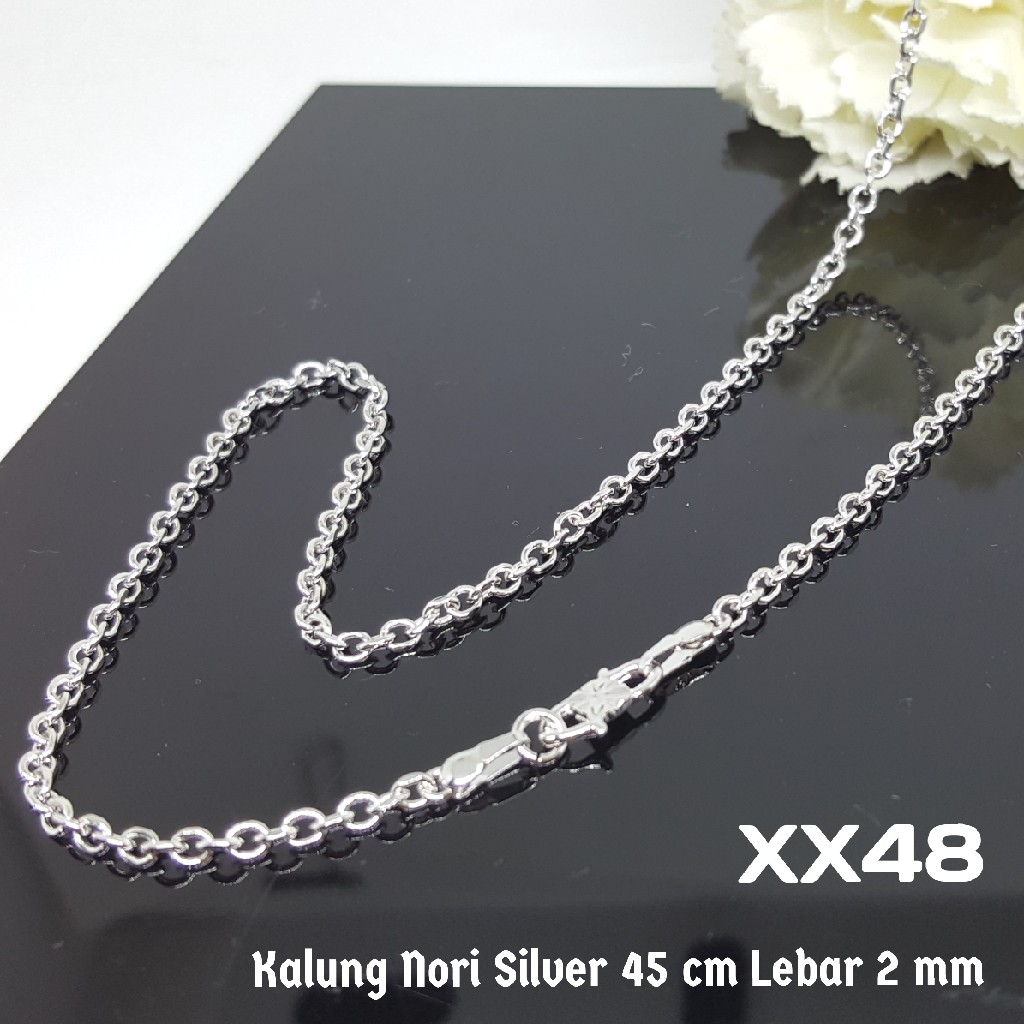 XX48 Kalung Silver Perak Aksesoris Perhiasan Imitasi Xuping Emas Putih