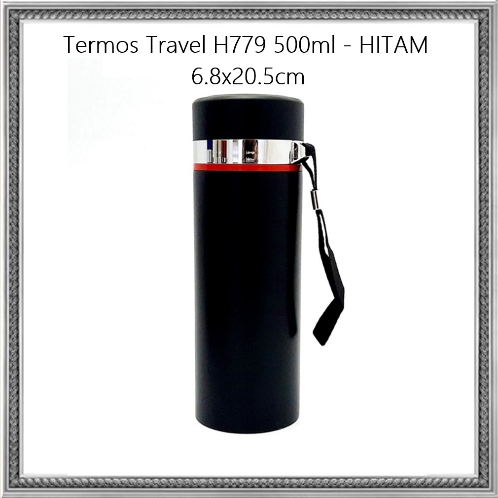 Termos Travel Stainless Minimalis/Polos H779 500ml HITAM