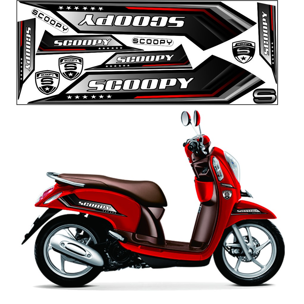 STRIPING MOTOR 2013 2021 SCOOPY NEW VARIASI UNIVERSAL STICKER SCOOPY LIS