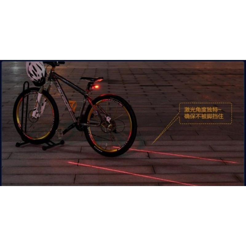 Lampu Sepeda Belakang LED + Laser