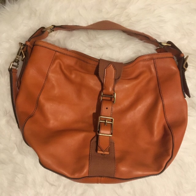 BURBERRY HOBO LEATHER BAG