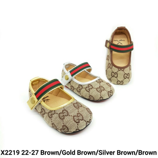 Sepatu Kulit Anak Perempuan Import Merk Gucci