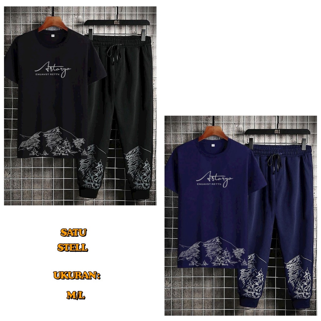 ALIPIO FASHION - SETELAN ASTA JOGGER / fashion pria / satu stell / atasan / jogger pria / terbaru