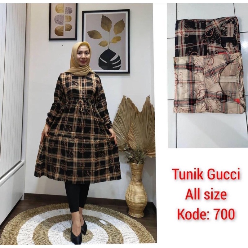 TUNIK RAYON MOTIF KOTAK