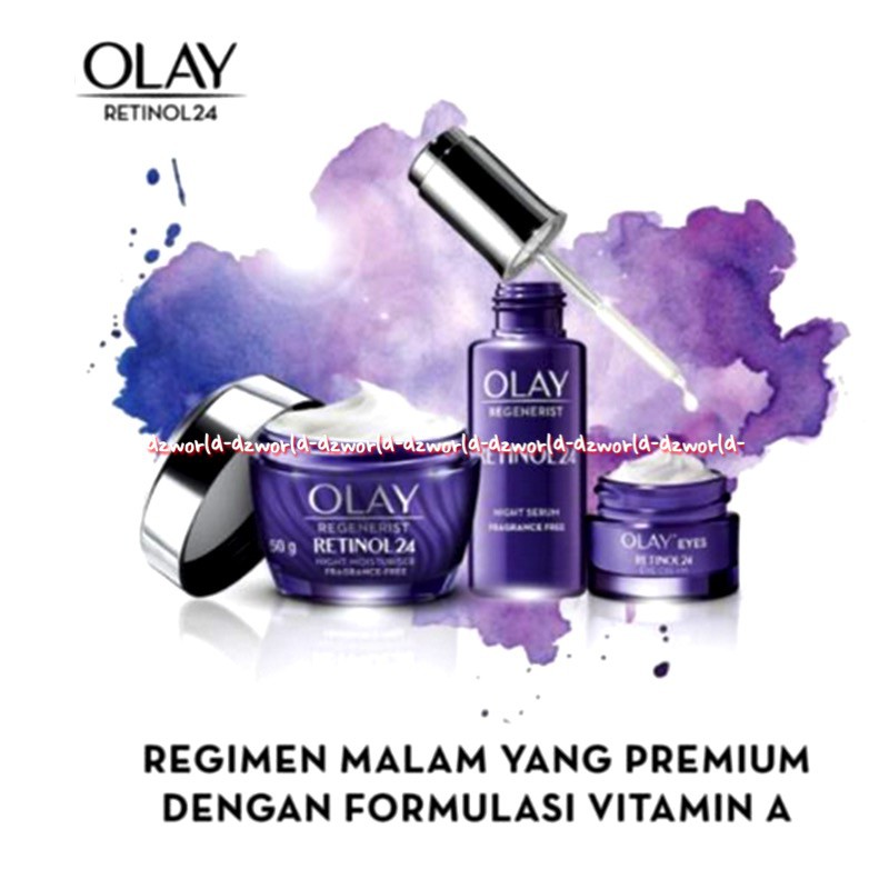 Olay Regenerist Retinol 24 Night Moisturizer Frangrance Free 50gr Krim Wajah Malam Hari