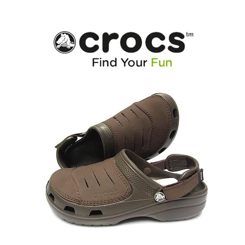 Crocs Yukon Leather Clog / Crocs Yukon Suede Man / Sandal Crocs Pria / Sepatu Sandal Pria / Crocs