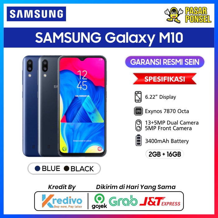 Hp Samsung Galaxy M10 2 16 Garansi Resmi Termurah Se Surabaya Shopee Indonesia