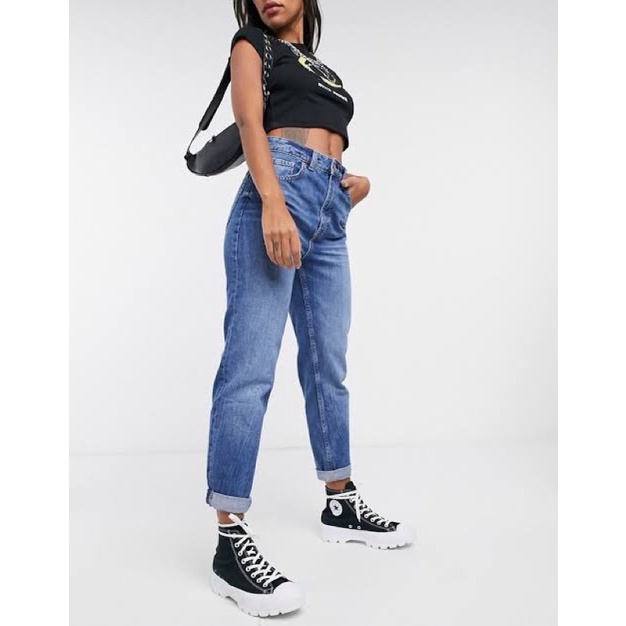 Bershka Mom Denim Jeans HIGHWAIST