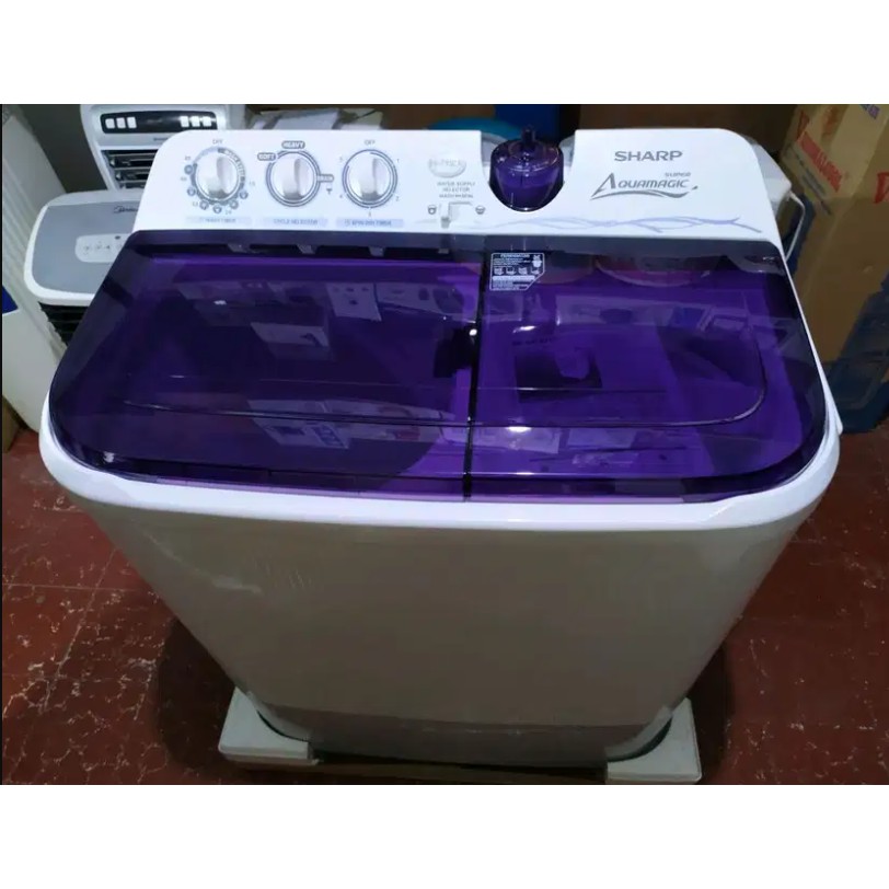 SHARP Mesin Cuci 2 Tabung 9 Kg ES-T95CR Low Watt Super Aquamagic 95CR