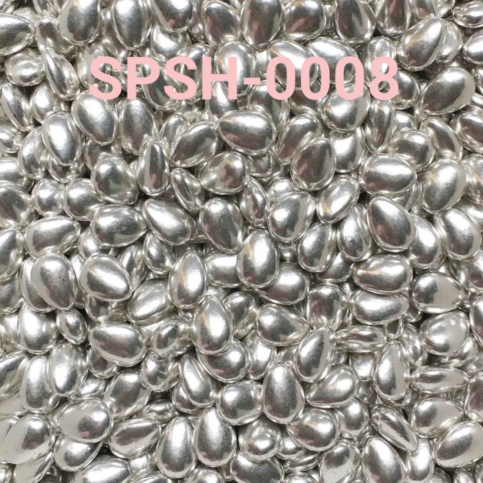 

SPSH-0008 SPRINKLES SPRINKLE SPRINKEL 500GR TEAR DROP PERAK SILVER BEST SELLER