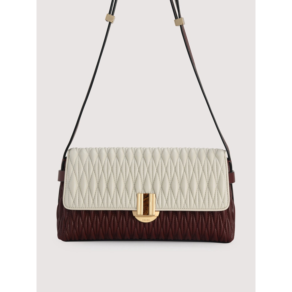 P216 Pedro Quilted Shoulder Bag With Precious Stone Closure
