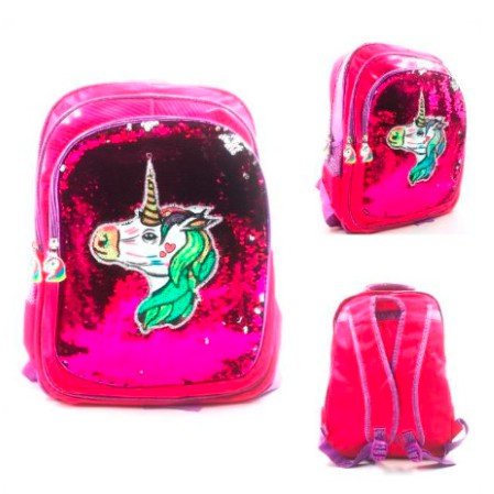 [ BAJ ] TAS Ransel anak SD / SMP  murah import girls sequin lampu lol unicorn / 8168 grosir Termurah - TA043