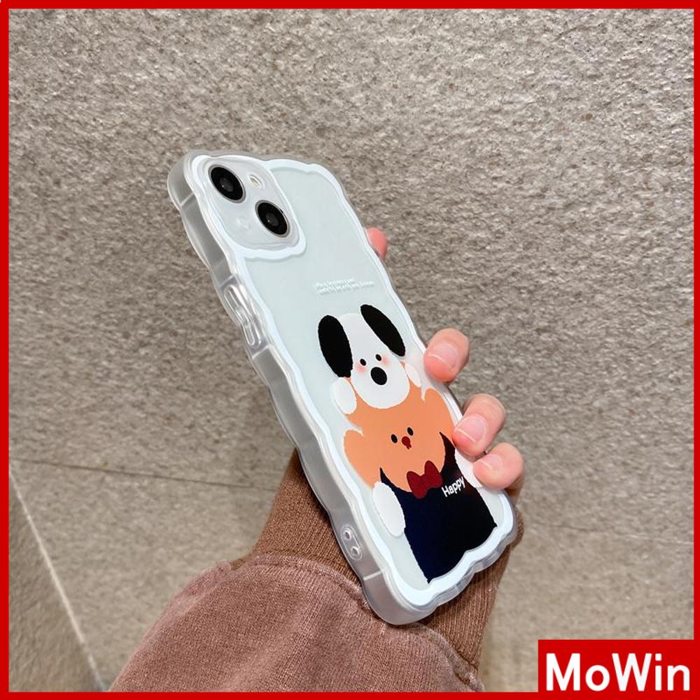 iPhone Case Silicone Soft Case Clear Case Wave Non-Slip Shockproof Camera Cover Protection Puppy Cute Compatible For iPhone 13 Pro Max iPhone 12 Pro Max iPhone 11 iPhone7 Plus