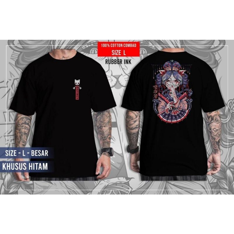TSHIRT KAOS DISTRO JAPAN SAMURAI SAKURA - BAJU KAOS DISTRO UNISEX OVERSIZE ANIME TULISAN JEPANG