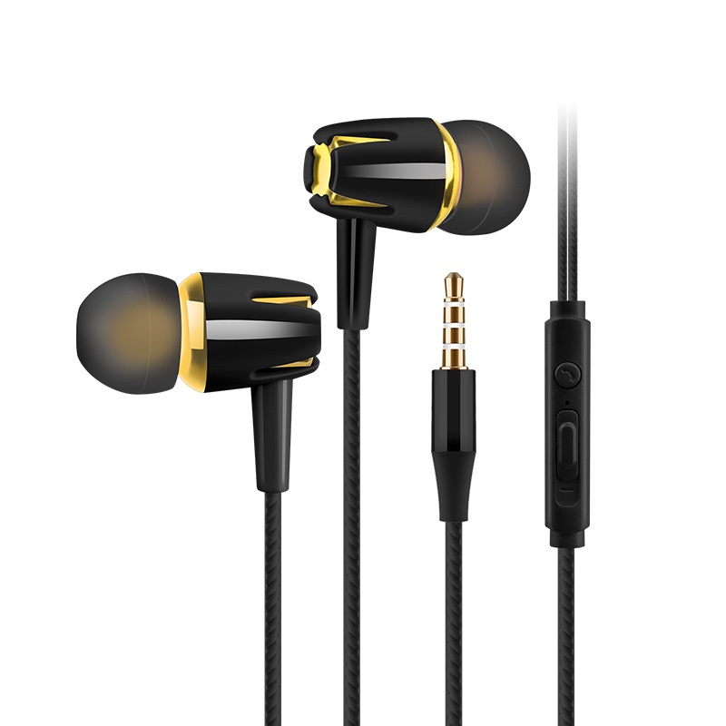 1pc Headset In-Ear Stereo Noise Canceling Universal 3.5mm Dengan Mic Untuk Huawei Xiaomi Samsung