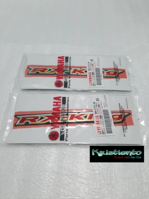 Emblem logo stiker box bok dop tutup aki rx king rxking new SE gold 2003 original