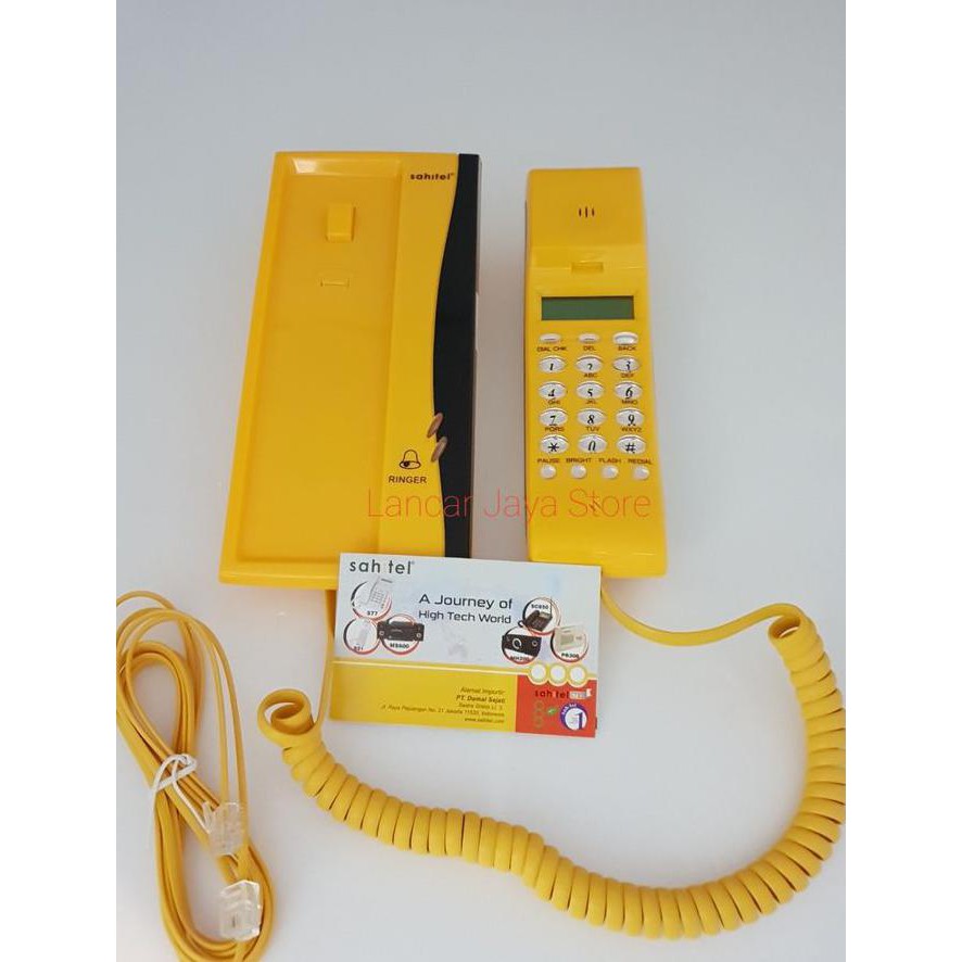 Telepon Gantung Dinding / Telepon Rumah Tembok Praktis Sahitel S35 Y - Kuning