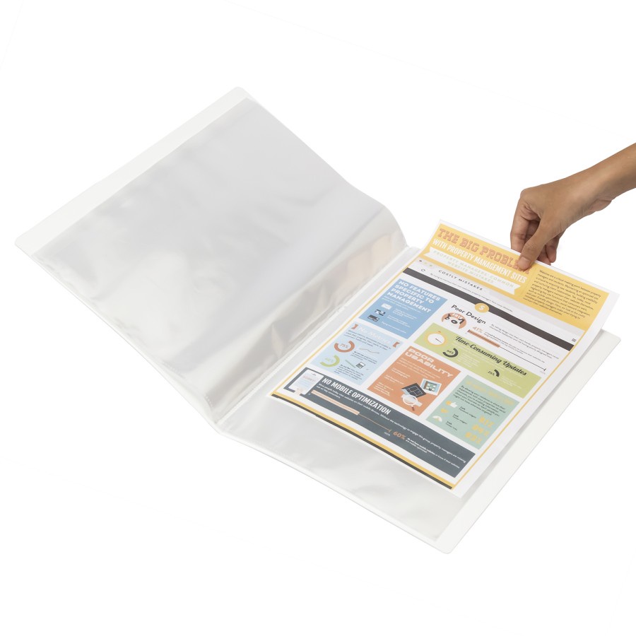 Bantex Display Book 40 Pockets Folio White 3185 07