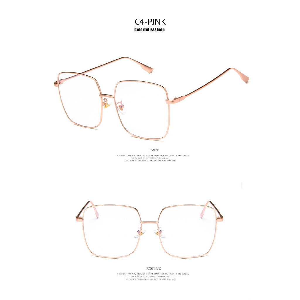 Fashion square retro polygon literary big frame glasses