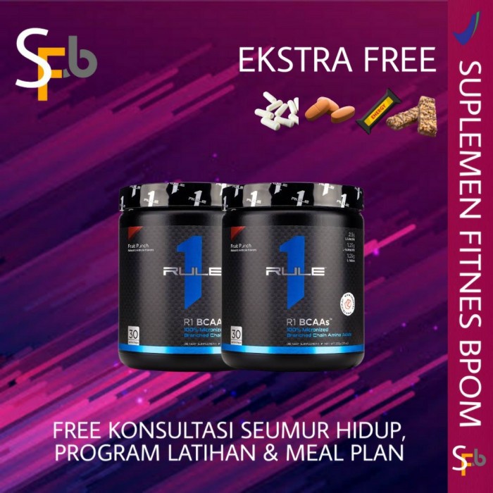 Kesehatan - Rule 1 One 30 Serving Bcaa Powder Suplemen Fitnes Kesehatan Gym