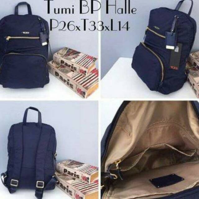 Tas Backpack Tumi Halle Navy Blue only. 550ribu