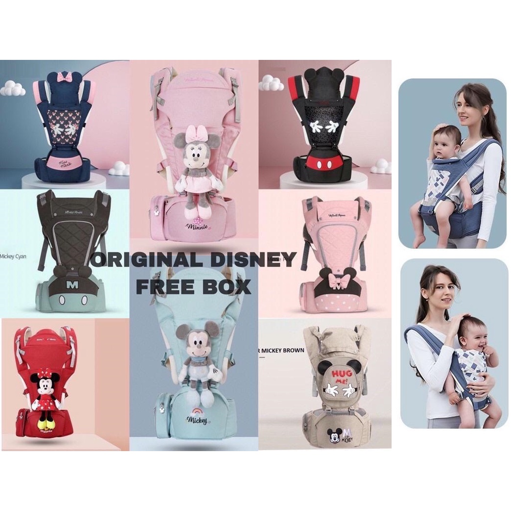 Hipseat Carrier Disney MICKEY CYAN &amp; 6D STYLE NEW UPGRADE GENDONGAN HIPSEAT Disney Original