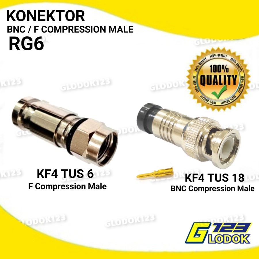 Konektor Adaptor BNC F Compression Male RG6