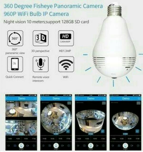 Cctv bohlam wifi/bohlam cctv wifi/ipcam bohlam 5mp