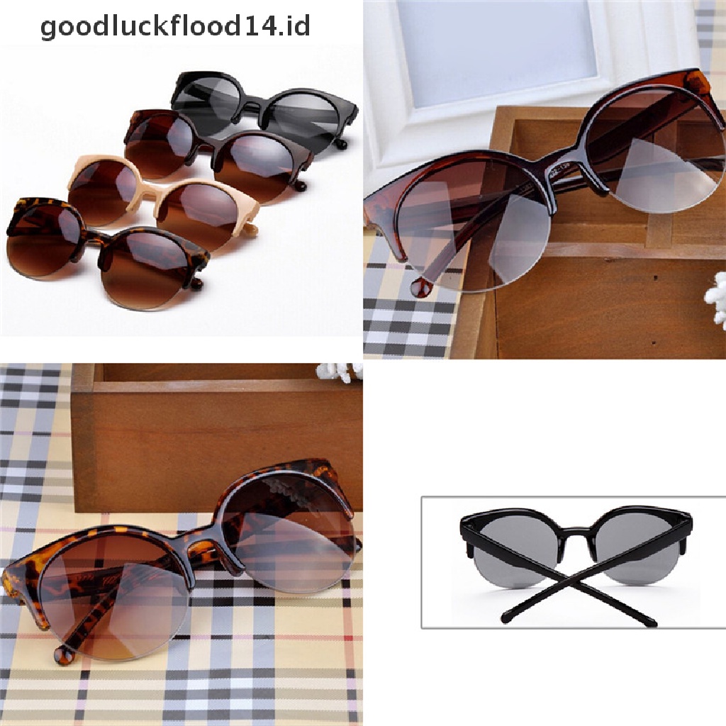 [OOID] Vintage Women Men Sunglasses Retro Eye Cat Round Sunglasses Eyewear Fashion 2017 ID