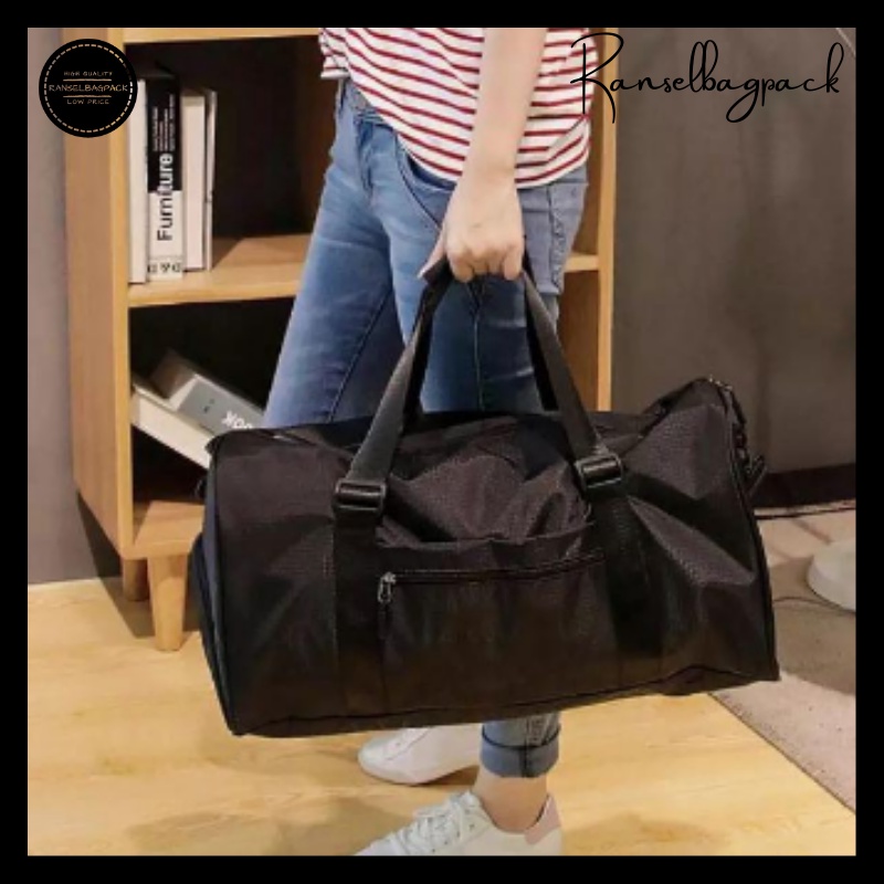 Tas Pakaian Wanita - Tas Travel Gym Olahraga Jumbo Big Size Pulang Kampung Mudik Model Korea Fashion Terbaru Kekinian Stylish Import Lokal Original Besar Murah  Unisex Traveling Wanita Pria Cewek Cowok