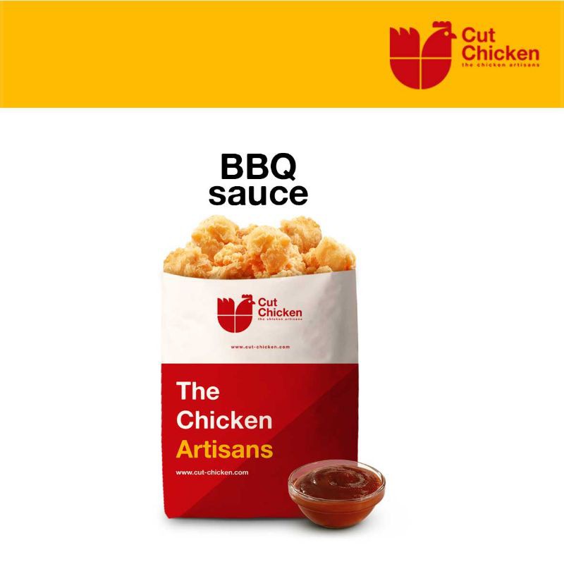 

cut chicken BBQ sauce