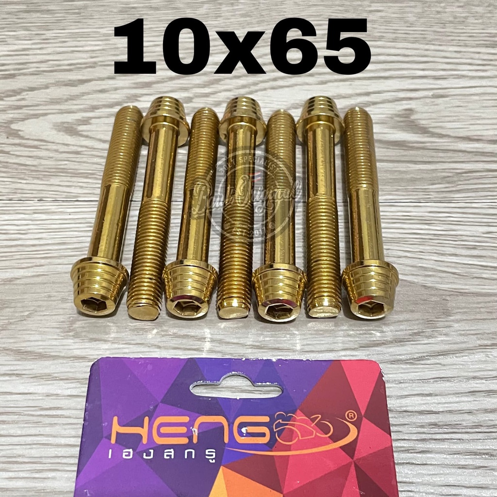 baut probolt kerucut gold 10x65 drat 14 panjang 6.5cm original heng