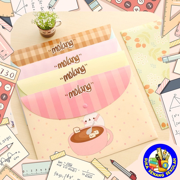 

Map Plastik A4 Molang dan Bunga MF0015